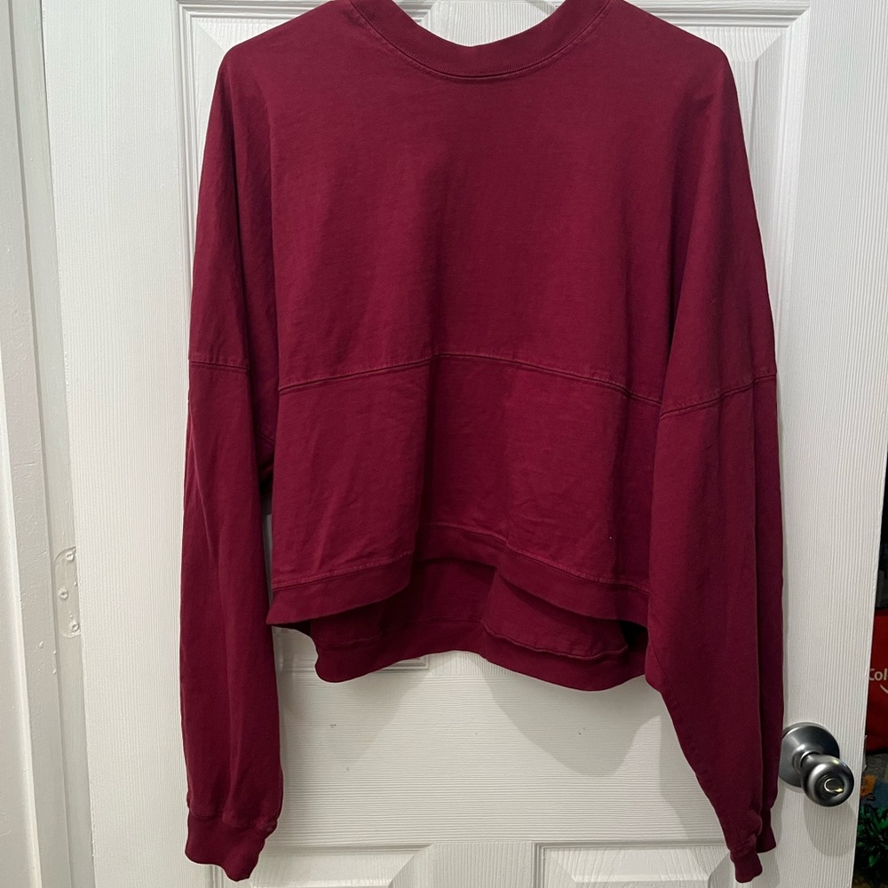 Spirit Burgundy cropped Florida State Sweatshirt